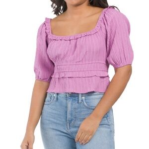 NWT Lush Clothing Off The Shoulder Top in Violet, Size Medium